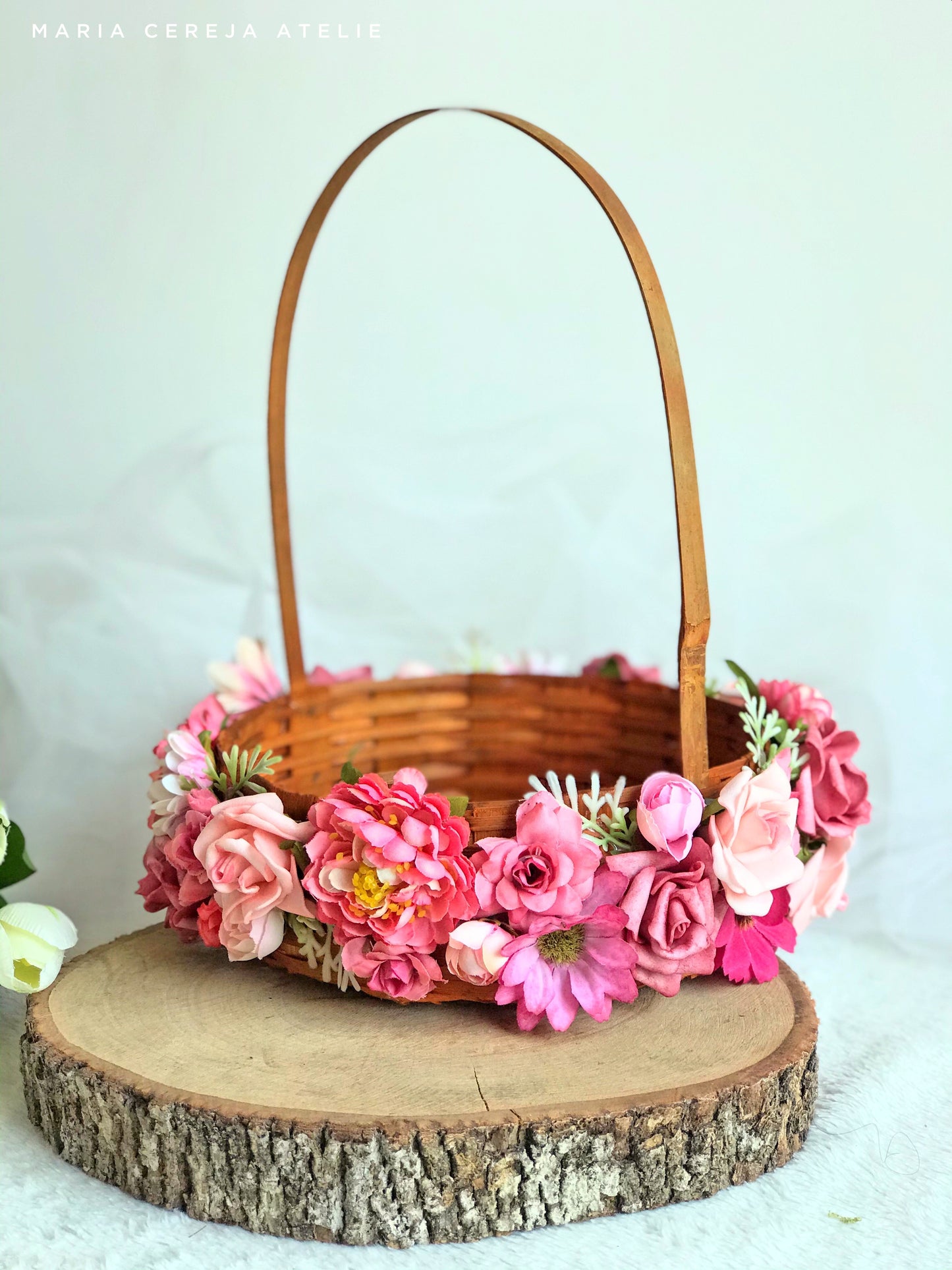 Kit porta alianças e cesta florista