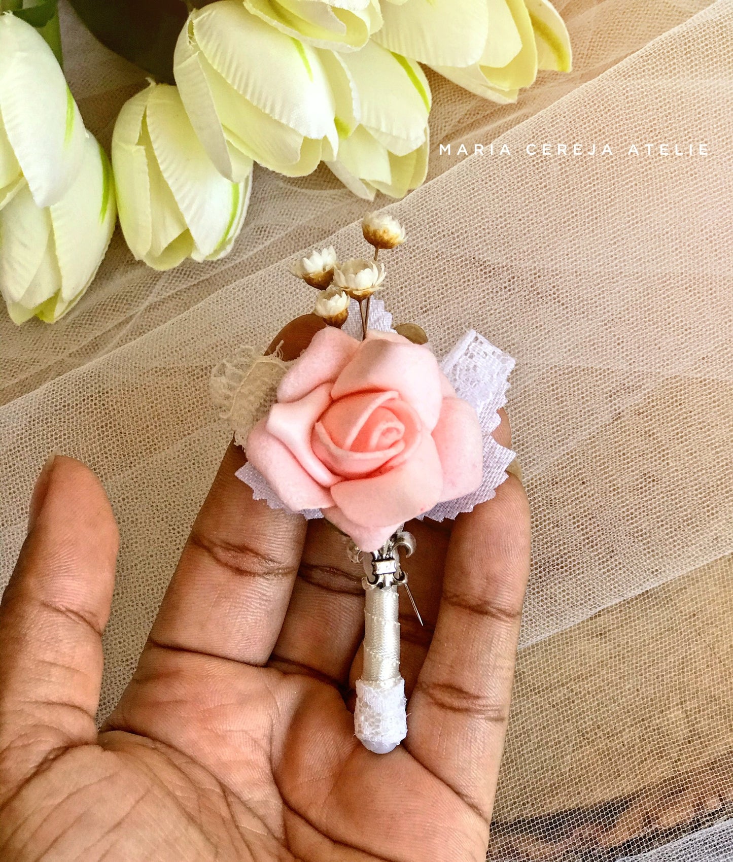 Lapela Glam rosa