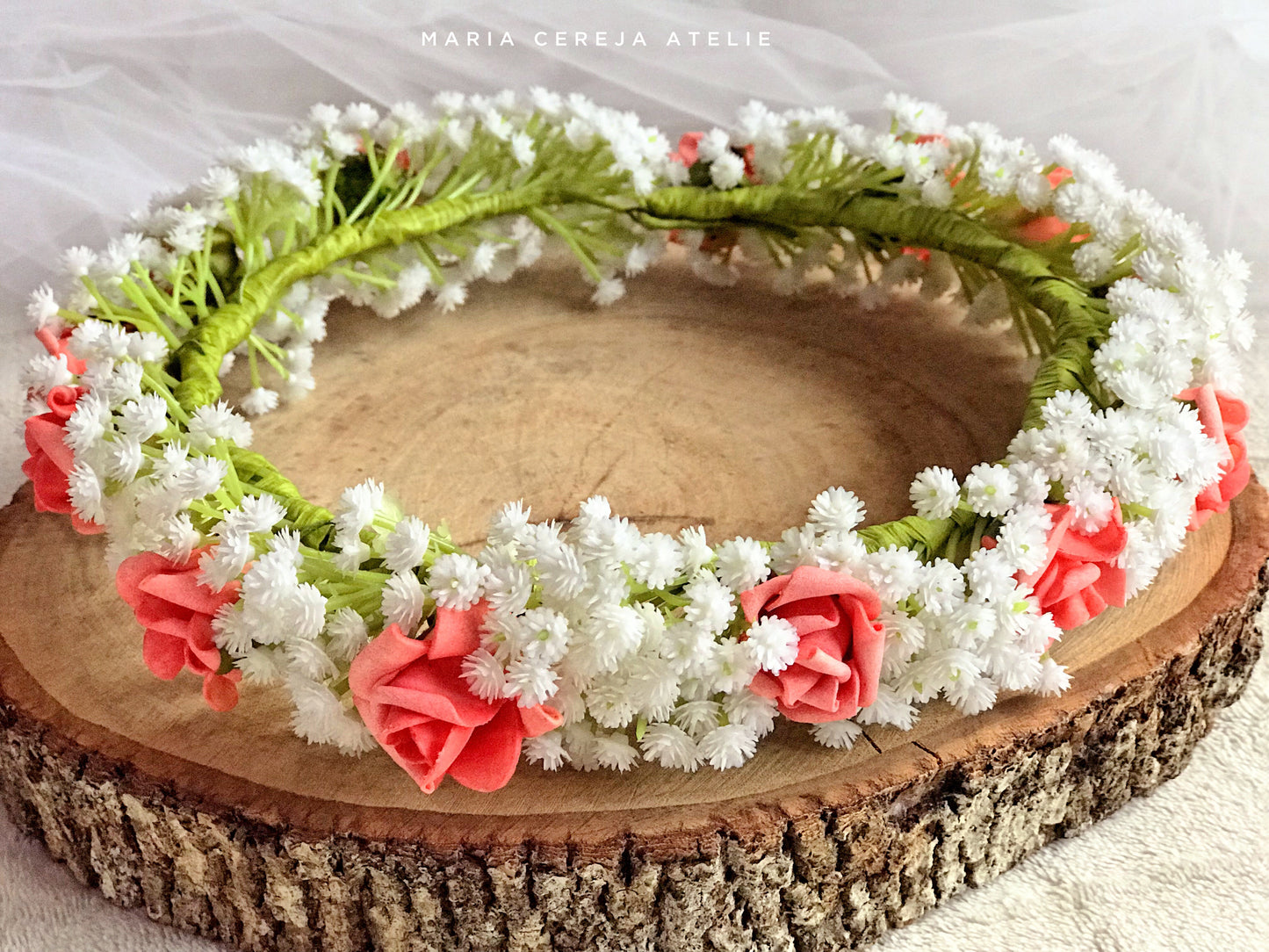 Coroa de flores Gypsophilas