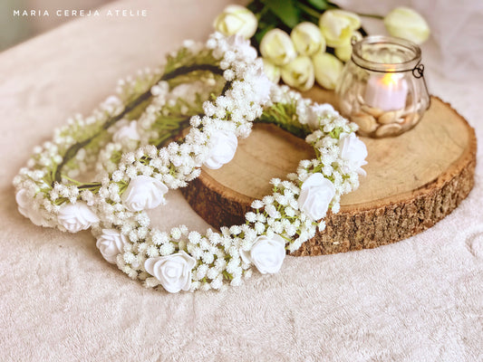 Coroa de flores Gypsophilas