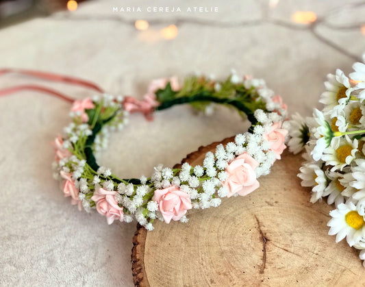 Coroa de flores Gypsophilas