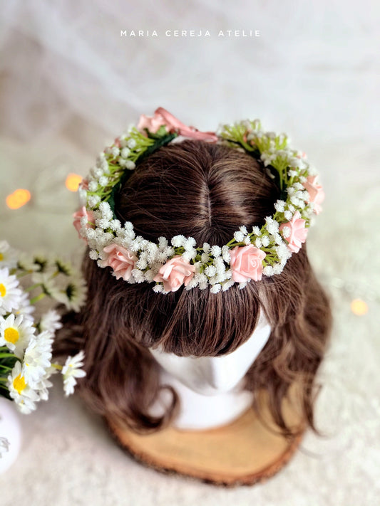 Coroa de flores Gypsophilas